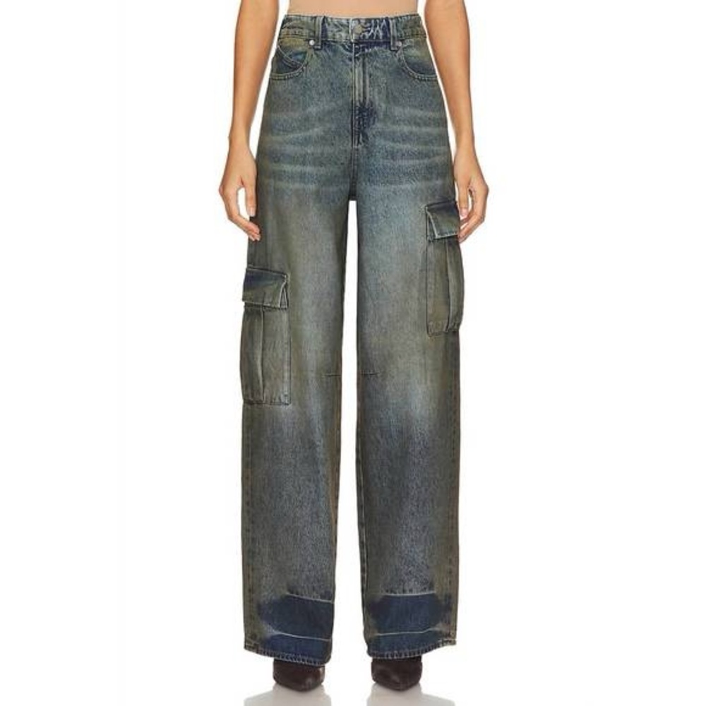 Nwt Rta Wide-Leg Cargo Jeans Sz 27